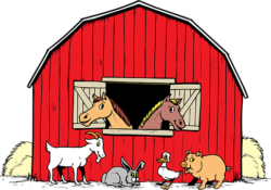 tecknade djur, bondgård