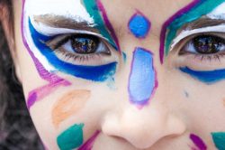 ansiktsmålad till Galenfestivalen