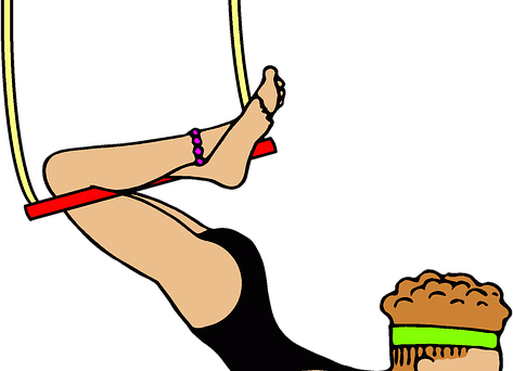 Cirkusföreställning, luftakrobatik