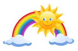 regnbåge och sol