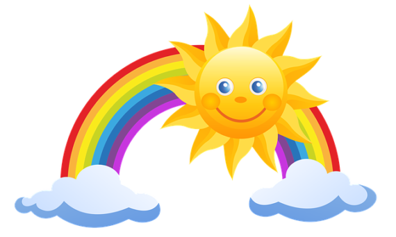 regnbåge och sol