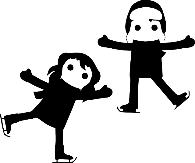 Barn som åker skridskor