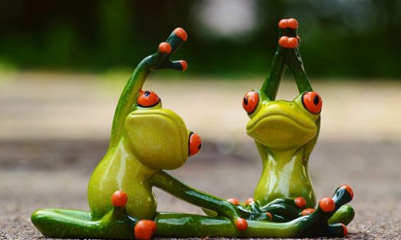 Sagoyoga, (grodor som gympar, dekorativ bild)