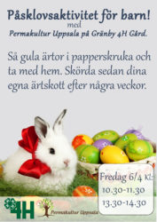 Påsklovsaktivitet för barn med Permakultur Uppsala på Gränby 4H
