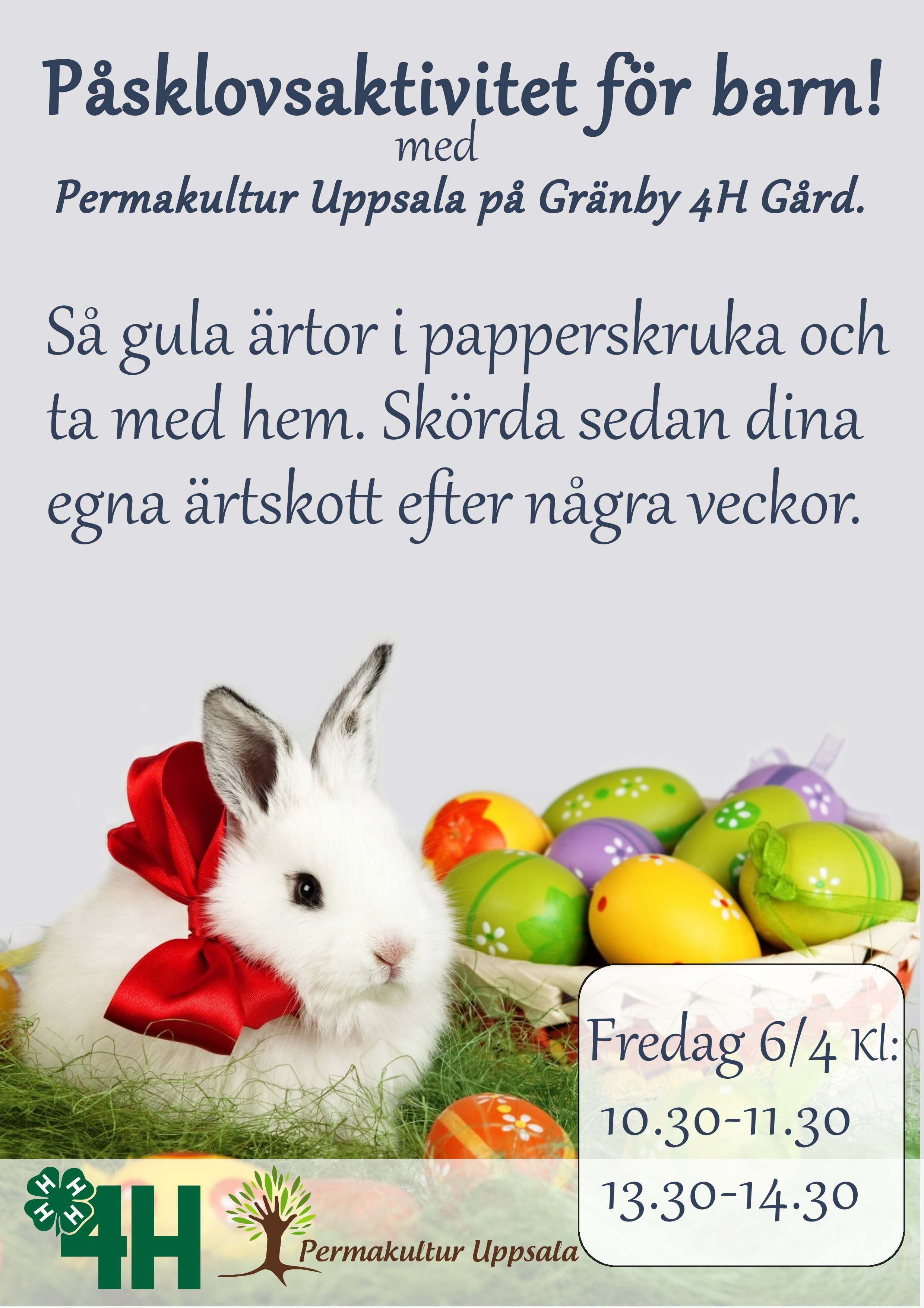 Påsklovsaktivitet för barn med Permakultur Uppsala på Gränby 4H