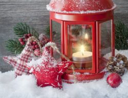 Hågaby Julmarknad (Jullykta med tänt ljus, dekorativ bild)