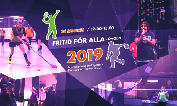 Fritid för alla-dagen den 2019 på Fyrishov (informativ flyer till eventet, all information finns i eventposten)