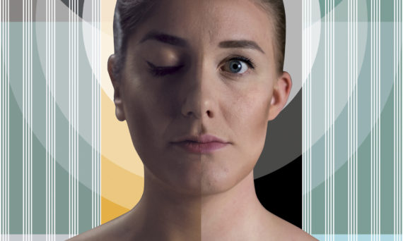 Dilan och Moa ( tudelat ansikte, dekorativ bild)