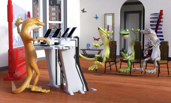 Skolval och demokrati (dekorativ bild, ödlor som deltar i föreläsning)