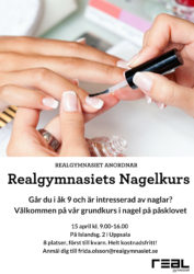 Nagelkurs (Affischbild, informativ bild)