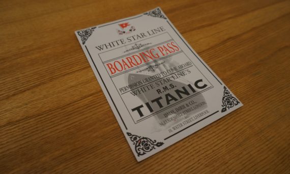Titanic (bild på bording pass)