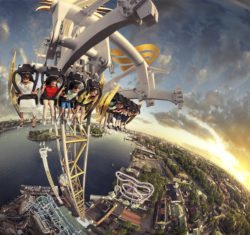 Stenhagens fritidsgård (dekorativ bild på Ikaros, åkattraktion på Gröna lund)