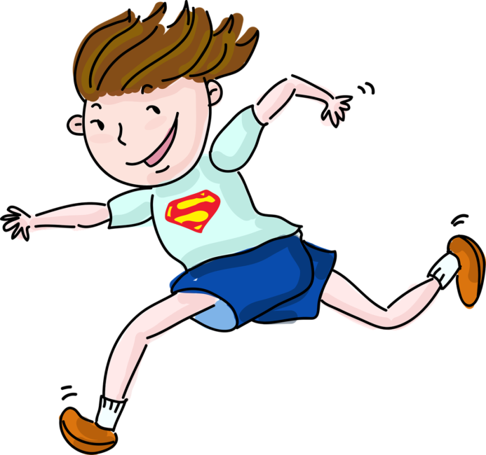 Gränbyspringet (dekorativ bild på pojke som springer)