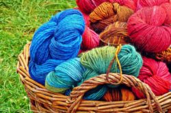 prova på nålbindning ull