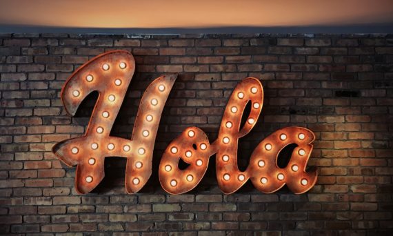 Låt oss sitta och prata på spanska (dekorativ bild)