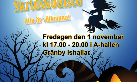 Halloween skridskodisco (dekorativ bild)