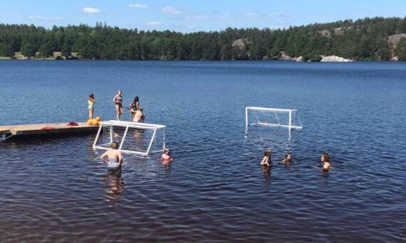 Sommarpolo vattenpolo (beskrivande bild)