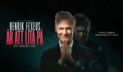 Henrik Fexeus är att lita på - UKK (dekorativ och informativ bild på Henrik Fexeus med händerna framför sig mot en mörk bakgrund och texen "Lifeline presenterar: Henrik Fexeus är att lita på, Regi: Morgan Alling, Sveriges främsta tankeläsare är tillbaka")